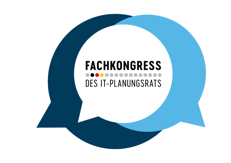 Logo "Fachkongress des IT-Planungsrats" in 3 übereinanderlappenden Sprechblasen